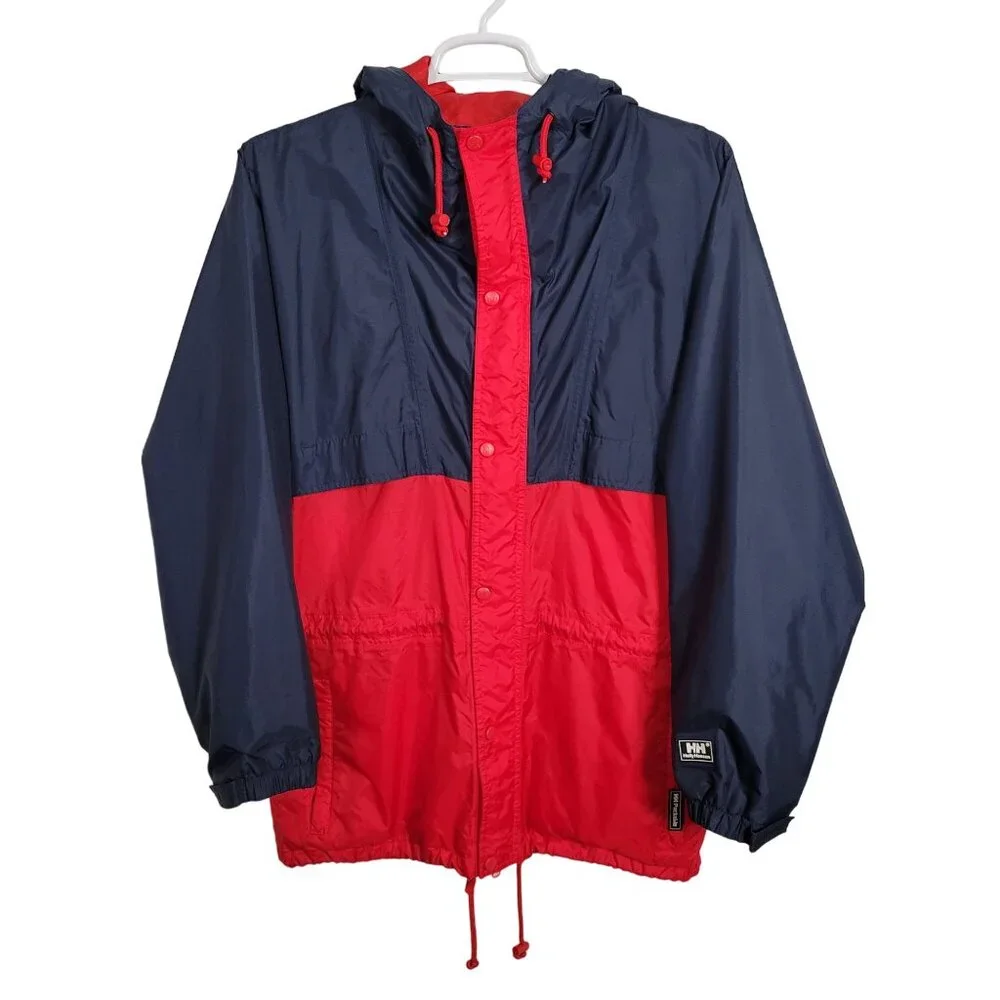 Helly Hansen Mens Size M Windbreaker Waterproof Packable Jacket Hooded Vented